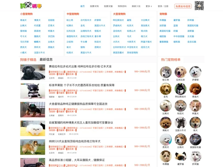 狗铺子_买狗卖狗、宠物狗交易第一站！-小豆网络