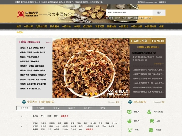 中药大全-学中医必不可少的专业中草药网站