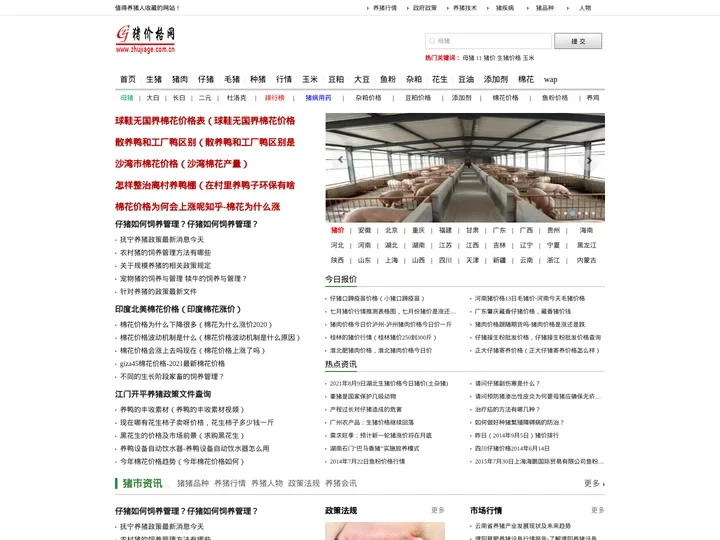 猪价格网-今日生猪价格走势|最新生猪价格行情|猪价行情预测的中国猪价网 - 养猪行情信息网