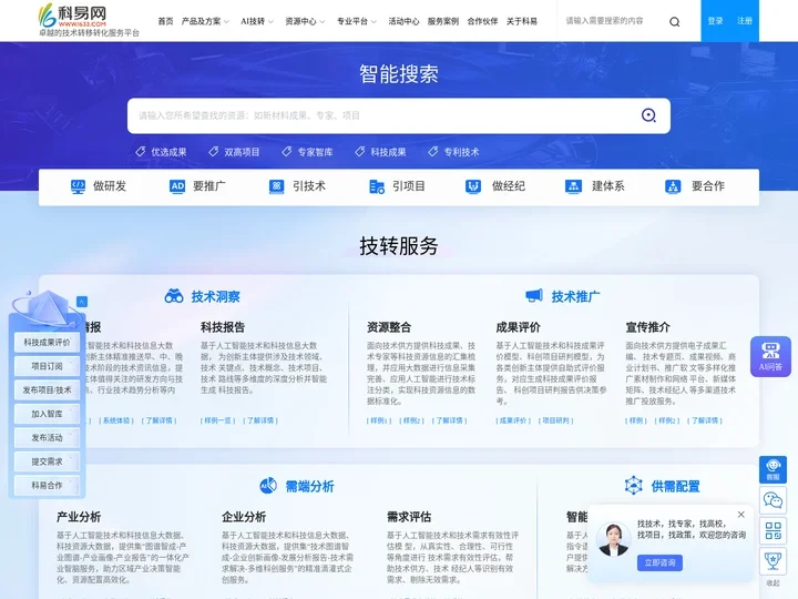 科易网-卓越的技术转移转化服务平台