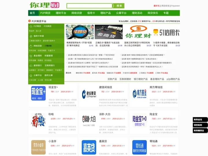 你理财 - 关注P2P网贷与理财产品的互联网理财平台！