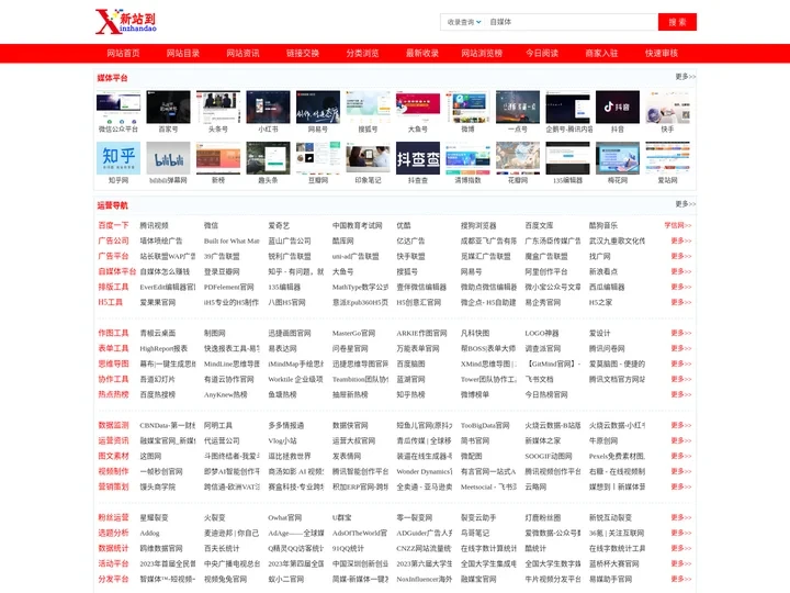 新媒体运营导航-分类目录网站平台-新站到网