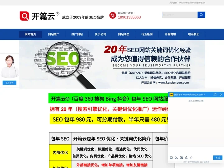网站推广 - 开篇云