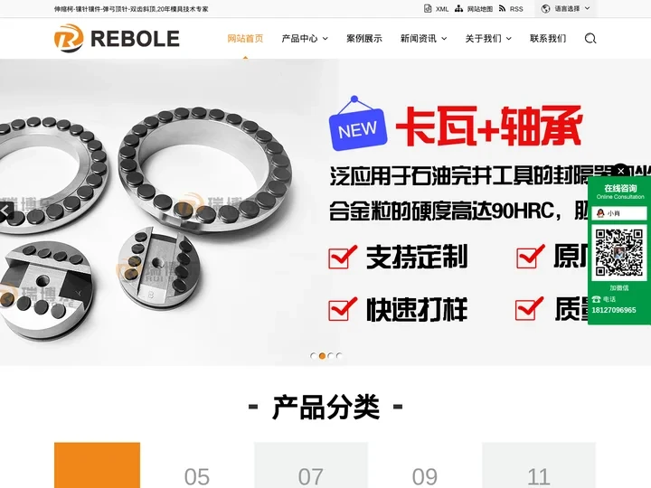 伸缩柯-镶针镶件-弹弓顶针-双齿斜顶-20年模具技术厂家-瑞博乐