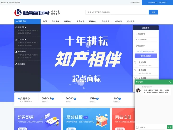 起点知产_商标转让_专利转让_版权转让_知识产权交易平台