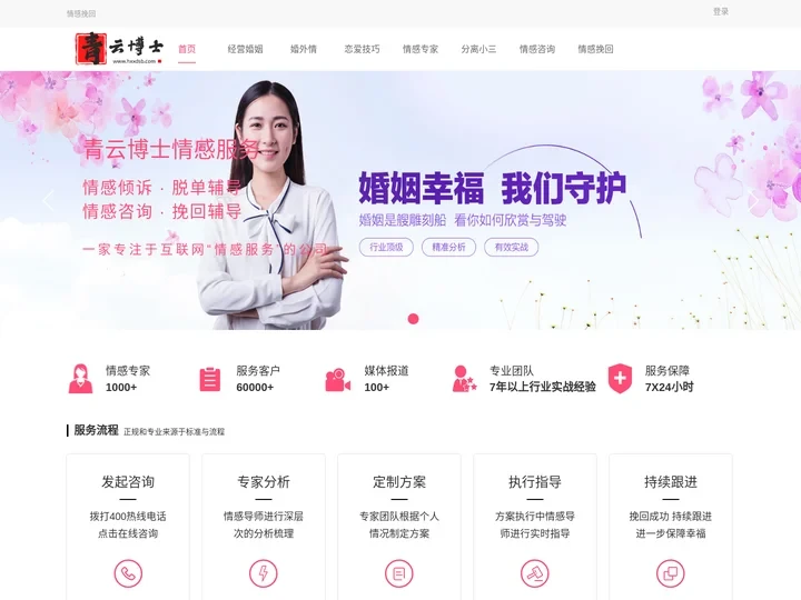青云博士-国内专业情感挽回咨询策划专家,经营婚姻维护情感专业挽回学院