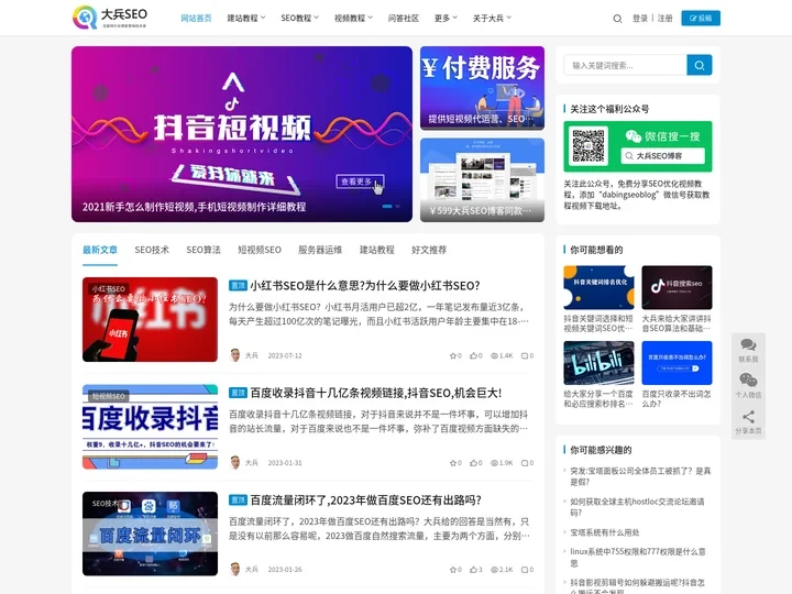 SEO优化技术-网站优化SEO教程-大兵SEO博客