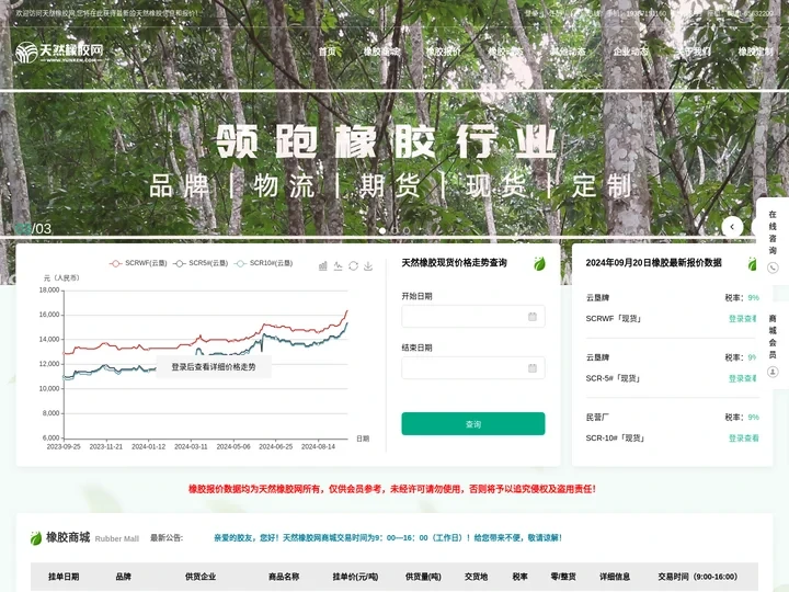 业界权威的橡胶、天然橡胶期货价格商城门户网站[二十五年橡胶现货大品牌]-天然橡胶网