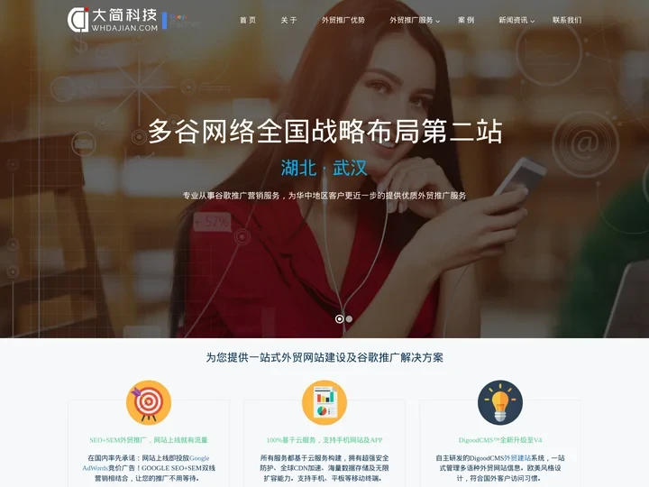 外贸谷歌推广SEO及多语种高端营销型外贸网站建设专业服务商-大简科技