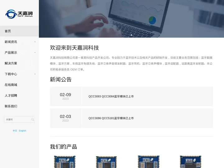 天嘉润科技 - 专业蓝牙方案供应商