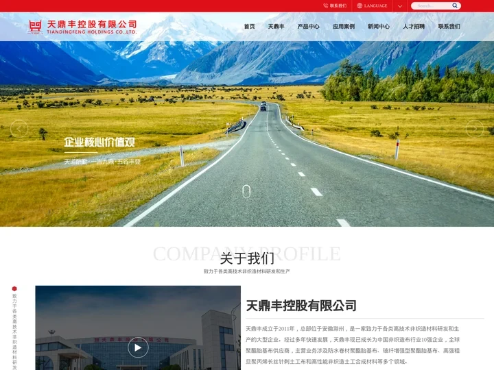 天鼎丰控股有限公司_防水卷材聚酯胎基布,高性能非织造土工合成材料,环保过滤材料