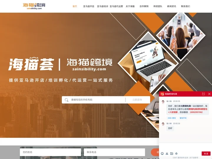 亚马逊跨境电商-海猫培训-亚马逊代运营-开店流程及费用-东莞海猫跨境