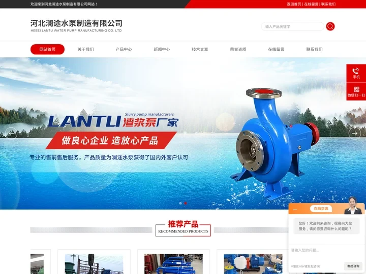 SP液下渣浆泵-ZJL-卧式高扬程渣浆泵-河北澜途水泵制造有限公司