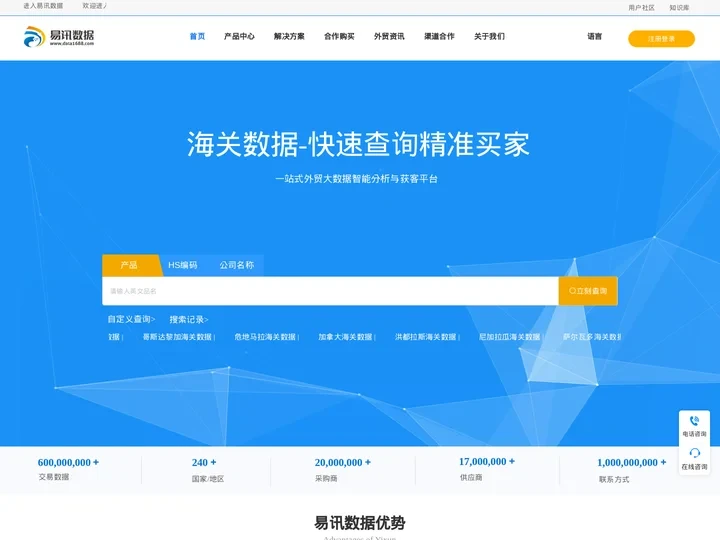 海关数据查询-外贸开发客户-易讯数据