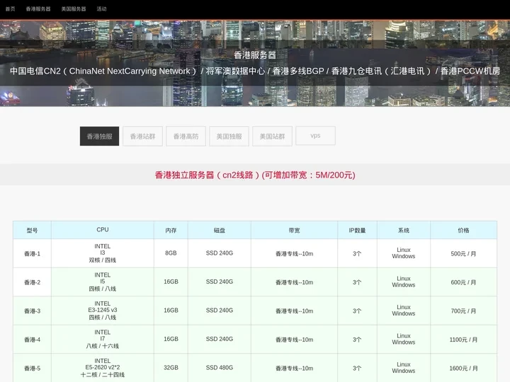 香港服务器_香港高防服务器_香港云服务器_荣峰科技