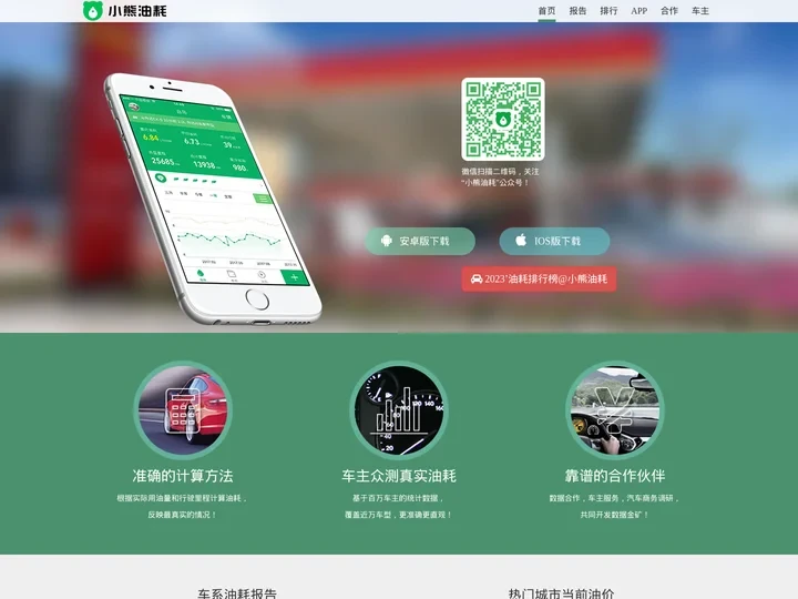 小熊油耗官方网站_油耗计算器_车主众测_实际油耗数据和统计报告_提供用车养车售车在线服务