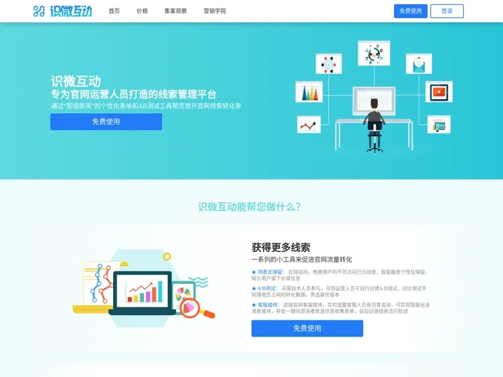 官网线索管理统计工具_市场数据分析软件 |识微互动