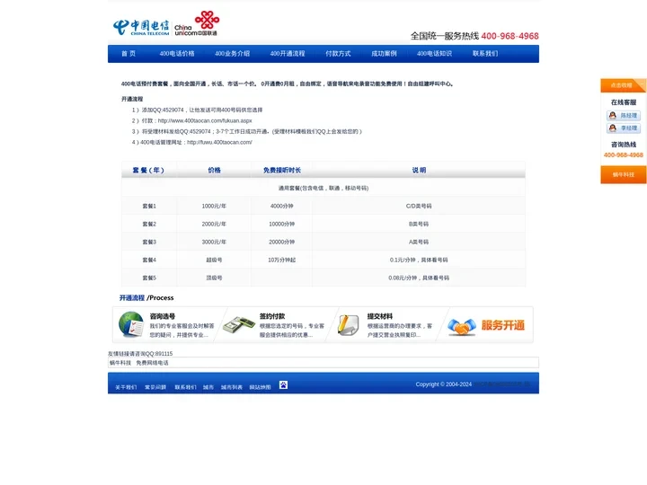 400电话申请_400电话办理_1000元包年_全国400电话网