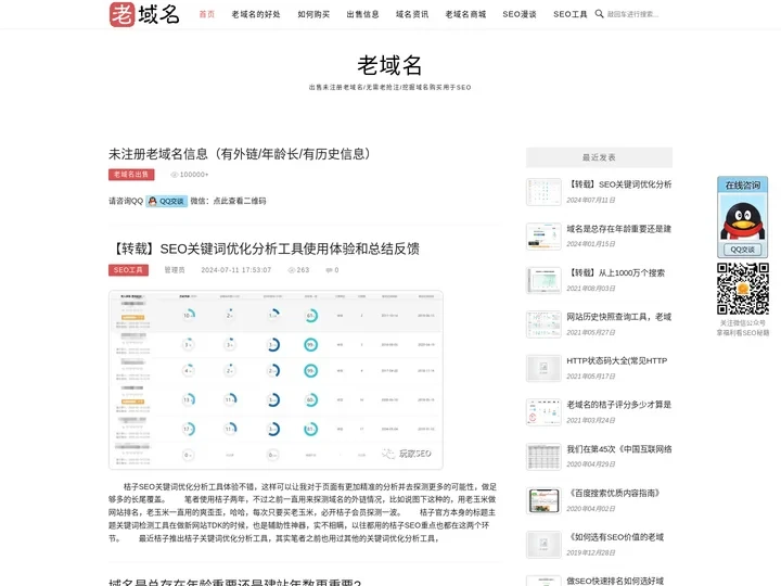 老域名 出售未注册老域名/无需老抢注/挖掘域名购买用于SEO