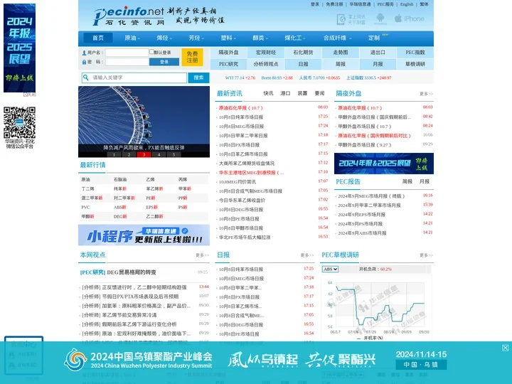 石化资讯网—能源、芳烃、酚酮、醇类、无机、塑料、聚氨酯