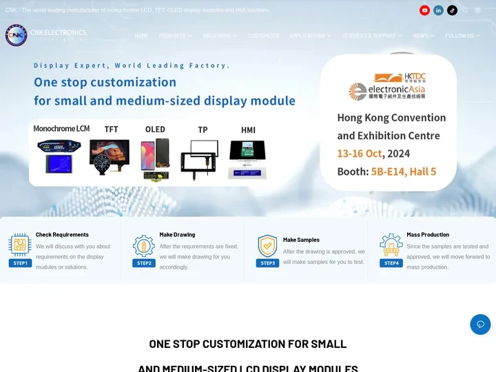 Custom LCD Display Module Manufacturer & Supplier | CNK