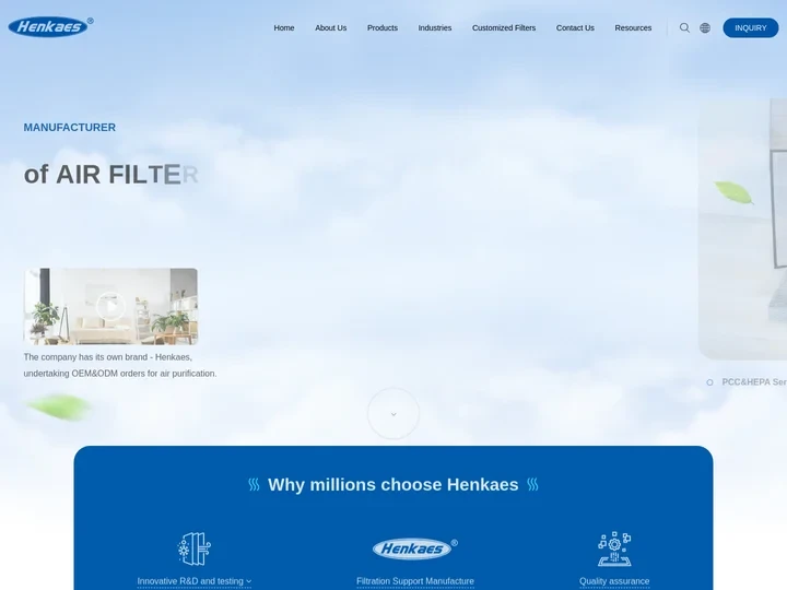 HEPA Air Filters Manufacturers, Furnace Filters ODM from Chi