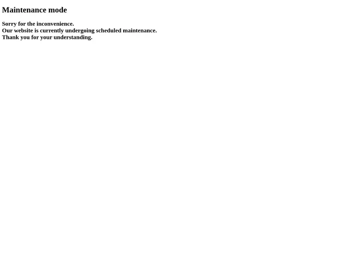 Maintenance mode
