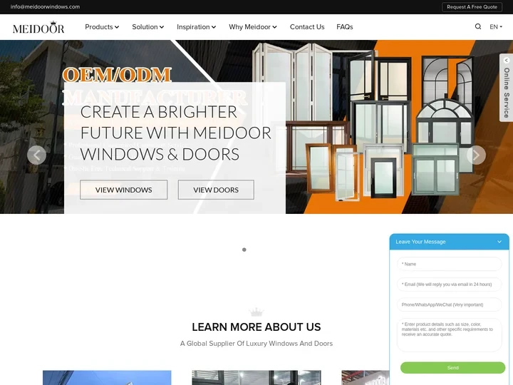 Aluminum Windows, Sliding Doors, Curtain Wall - Meidao