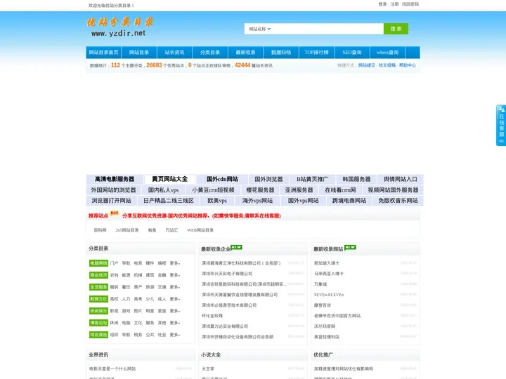 优站分类目录-网站目录,分类目录,网站分类目录