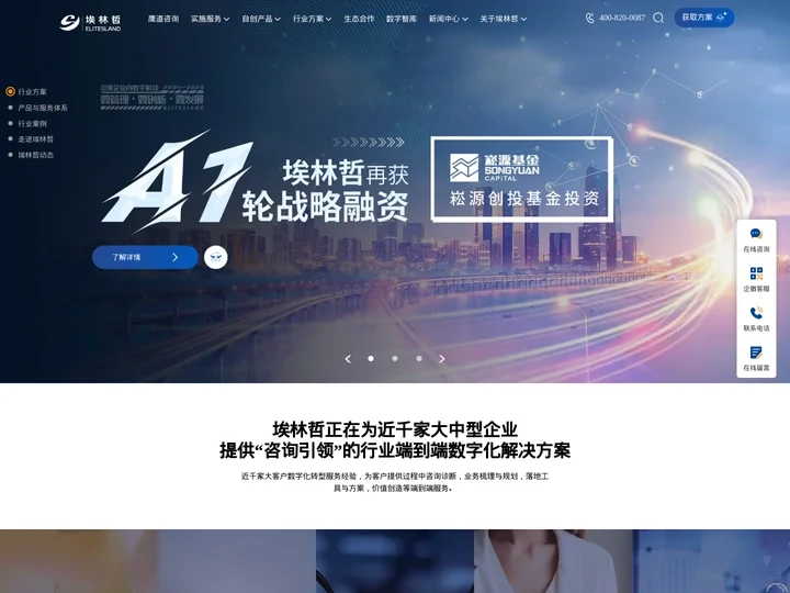 埃林哲-企业数字化运营的引领者与服务者 - 上海埃林哲软件系统股份有限公司成立于2004年，主要创始团队来自IBM、SA