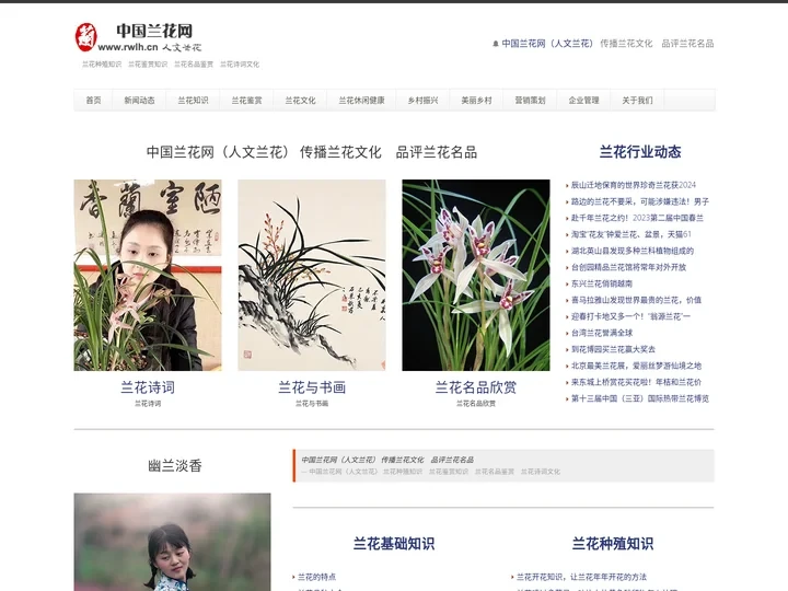 中国兰花网（人文兰花） — 兰花种殖知识　兰花鉴赏知识　兰花名品鉴赏　兰花诗词文化
