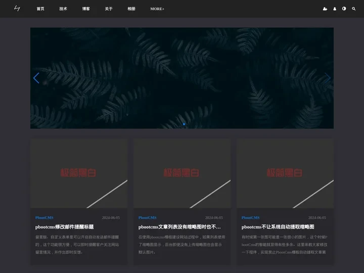 极简黑白-专注于技术与博客分享