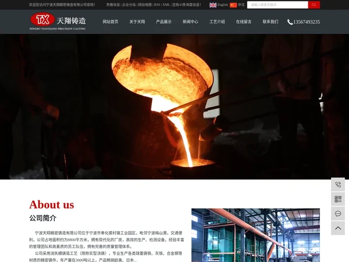 消失模铸件厂家_球墨铸件厂家_硅溶胶铸件厂家-宁波天翔精密铸造有限公司