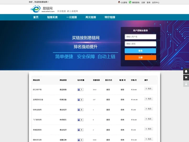 易链网 - 友情链接买卖,友情链接交易平台,买链接,买外链