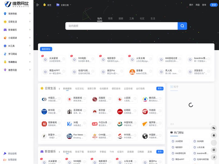 维恩网址 | 免费网址导航-发现有趣资源站