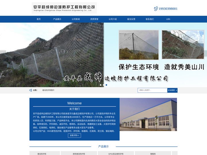 衡水裹塑边坡防护网|绞索网|高强度格栅网|主动环形网厂家|被动环形网价格-安平县成帅边坡防护工程有限公司