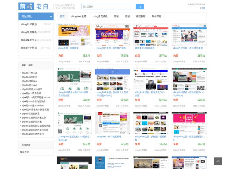 zblog模板 - zblog企业模板 CMS 博客模板,接zblog仿站、修改 - 前端老白