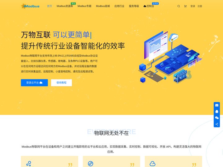 Modbus物联网云平台_工业物联网云服务平台-Modbus中文网