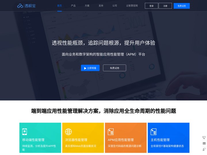 透视宝-应用性能监控管理| apm监控工具|微服务监控系统