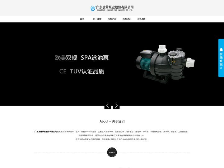 凌霄水泵_喷泉泵_泳池泵_屏蔽泵_凌霄不锈钢泵-广东凌霄泵业股份有限公司