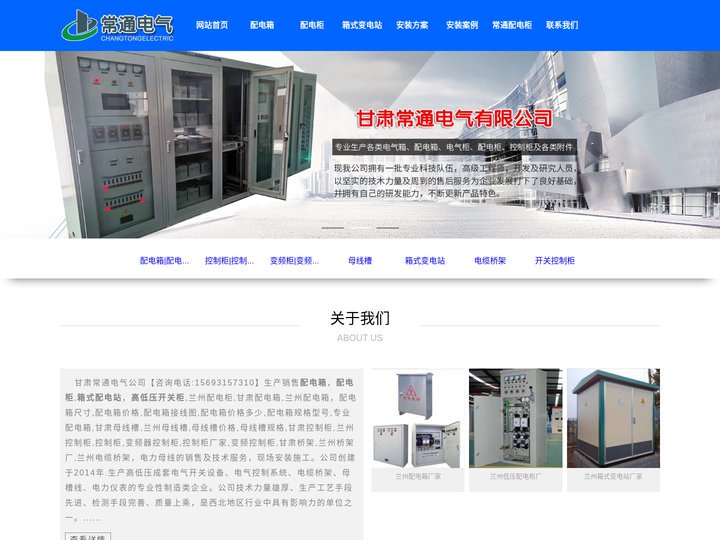 兰州配电箱_配电柜厂家_兰州配电柜生产,配电箱销售_变频柜维修_甘肃常通电气公司