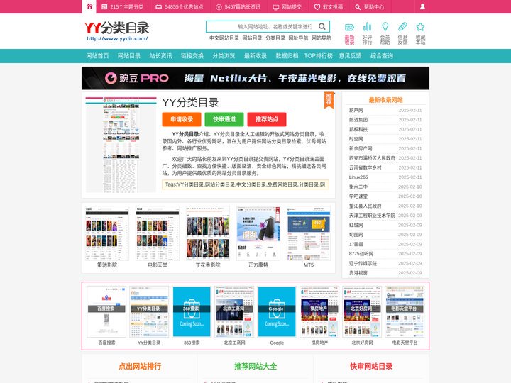 YY分类目录 - 优秀的分类目录导航网站