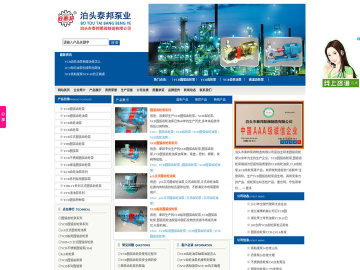 圆弧齿轮泵,YCB圆弧齿轮泵,YCB齿轮泵,YCB齿轮油泵,高温齿轮泵_泊头市泰邦泵阀制造有限公司