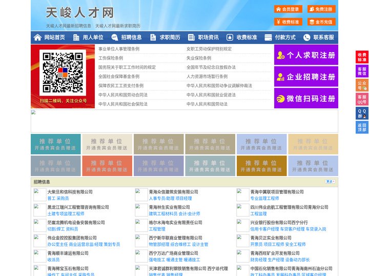 天峻人才网-天峻招聘网-天峻人才市场