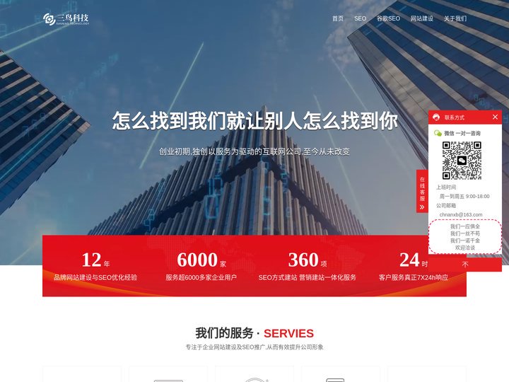 三鸟科技 - 知名SEO公司,专注百度/谷歌网站优化服务