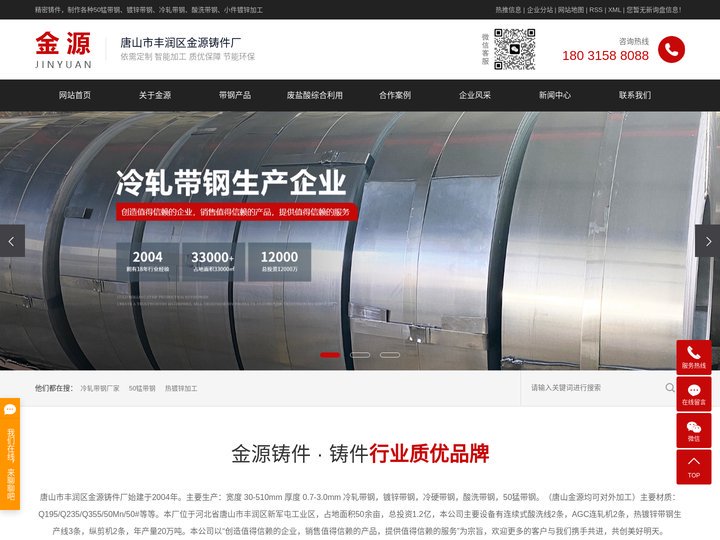 冷轧带钢厂家_50锰带钢_热镀锌加工-唐山市丰润区金源精密铸件厂