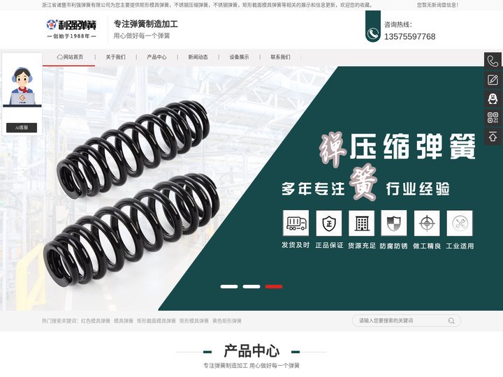 矩形模具弹簧_不锈钢压缩弹簧_不锈钢弹簧_矩形截面模具弹簧-利强弹簧
