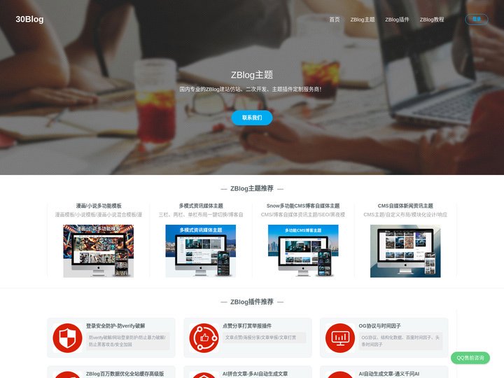 30Blog - 提供ZBlog主题模板-ZBlog插件
