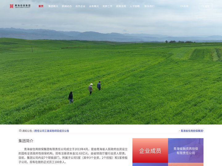 青海省信用担保集团 – 青海信保集团，青海信保