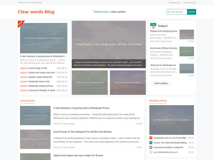 Clear words Blog